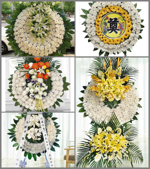 广东梅州市蕉岭县三圳镇九岭村花圈速递