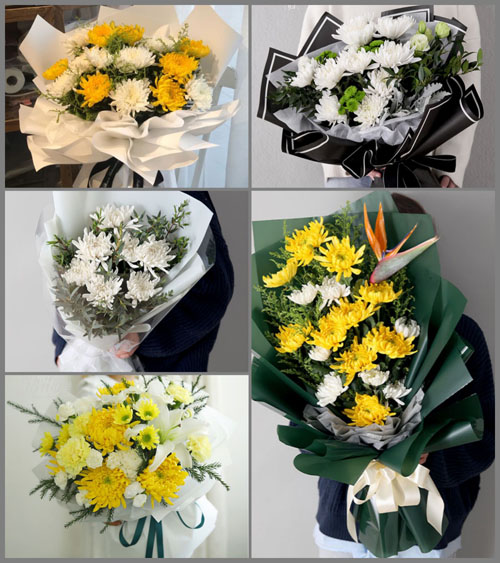 广东梅州市蕉岭县三圳镇九岭村白事花束代送